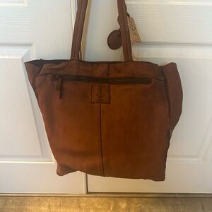 Brown Leather Tote Bag